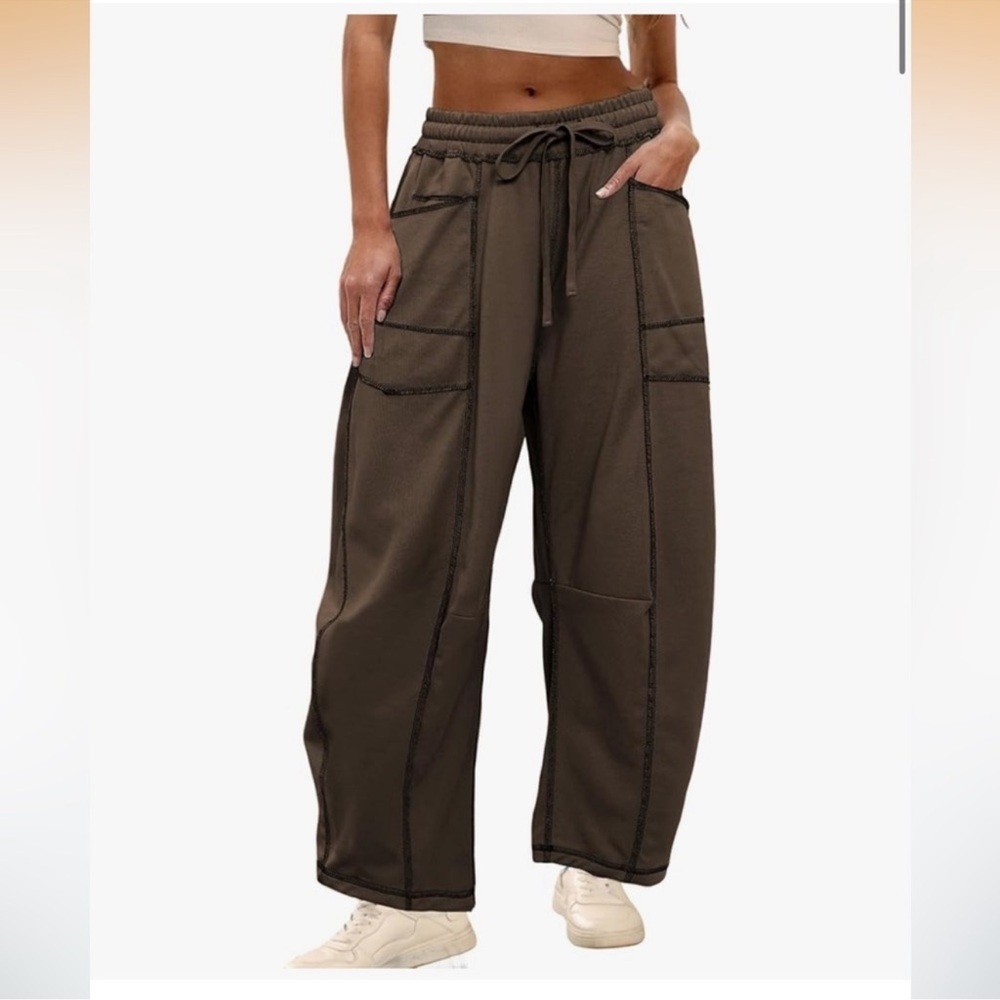 Women's Brown Wide-Leg pants - Picture 1 of 2